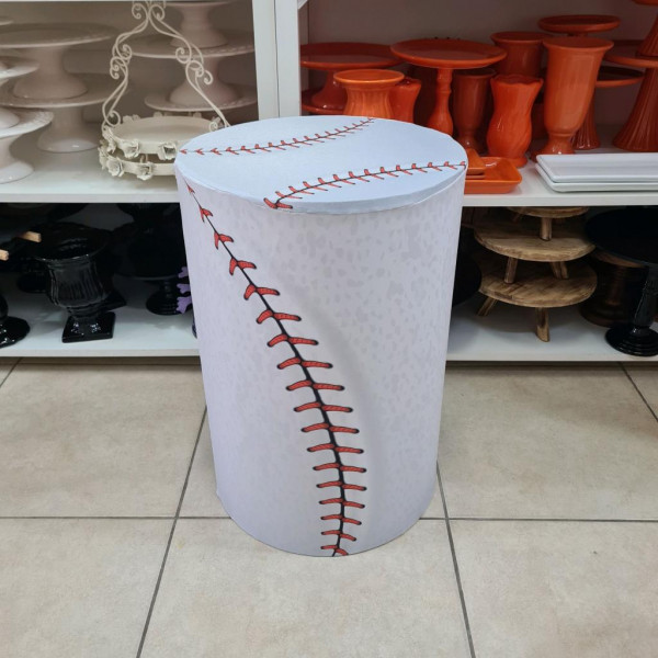 Mesa cilindro P com capa bola basebol