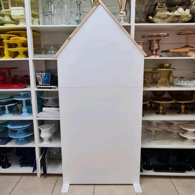 Painel madeira casinha branco