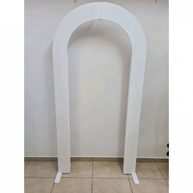 Painel madeira oval Arco romano branco 2.20m