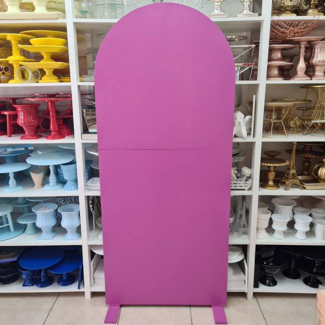 Painel madeira oval Magenta