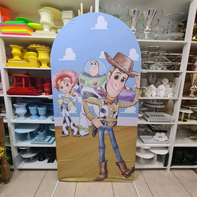 Painel arco romano tecido sublimado Toy story