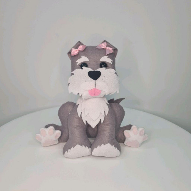 Pet cachorrinha Schnauzer feltro