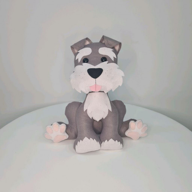 Pet cachorrinho Schnauzer feltro