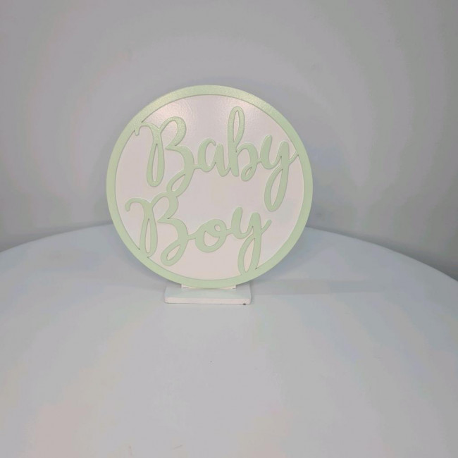 Plaquinha baby boy verde candy