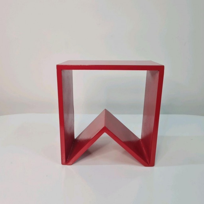 Suporte de doces mdf formato bandeirinha vermelho