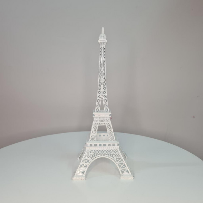 Torre eiffel metal M branco