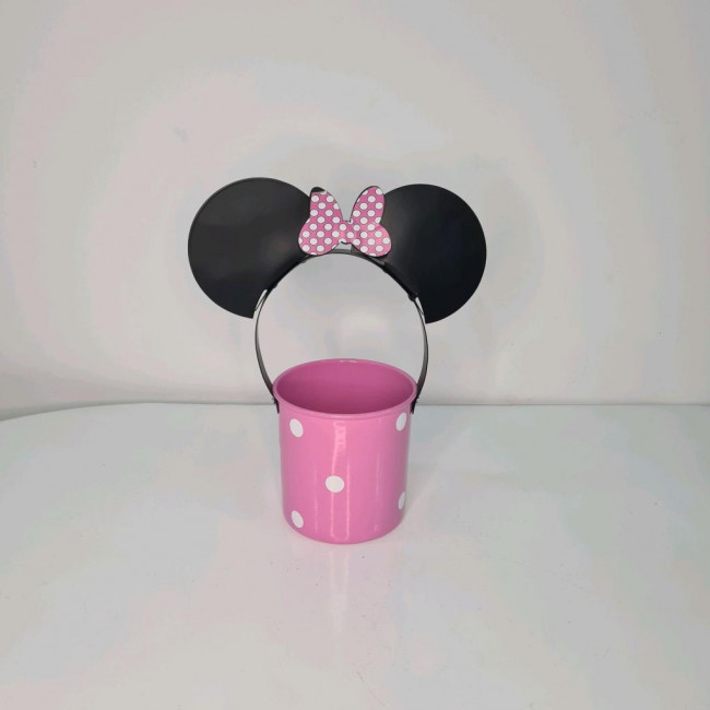 Vaso Minnie Rosa metal