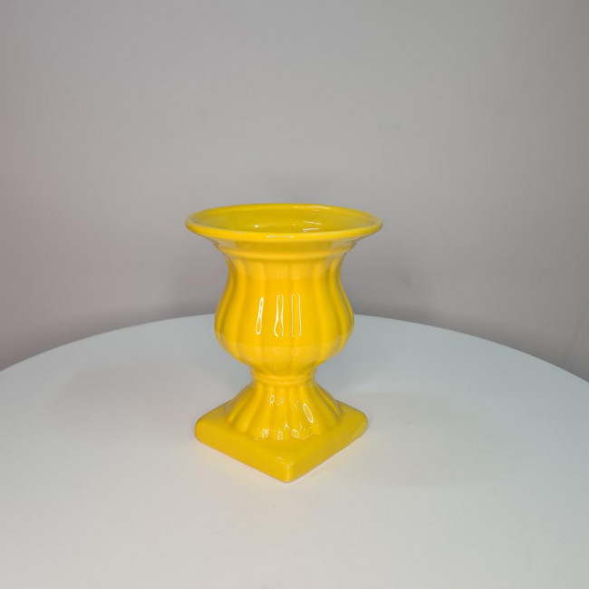 Vaso/piruliteira cerâmica P amarelo