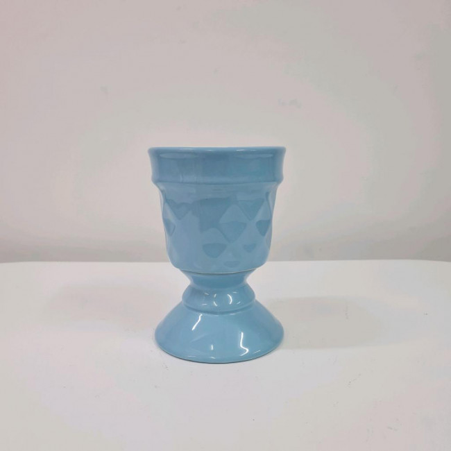 Vaso/piruliteira cerâmica P azul claro