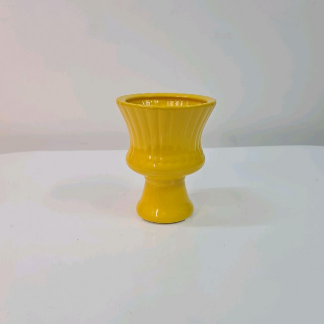 Vaso/Piruliteira cerâmica PP amarelo