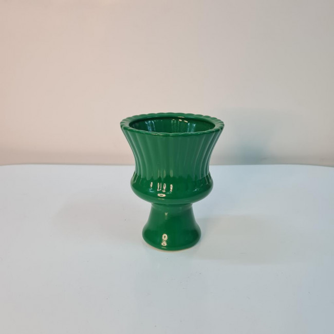 Vaso/piruliteira cerâmica PP verde bandeira