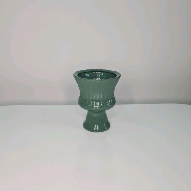 Vaso/piruliteira cerâmica PP verde escuro