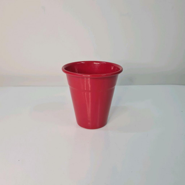 Vaso/piruliteira metal vermelho