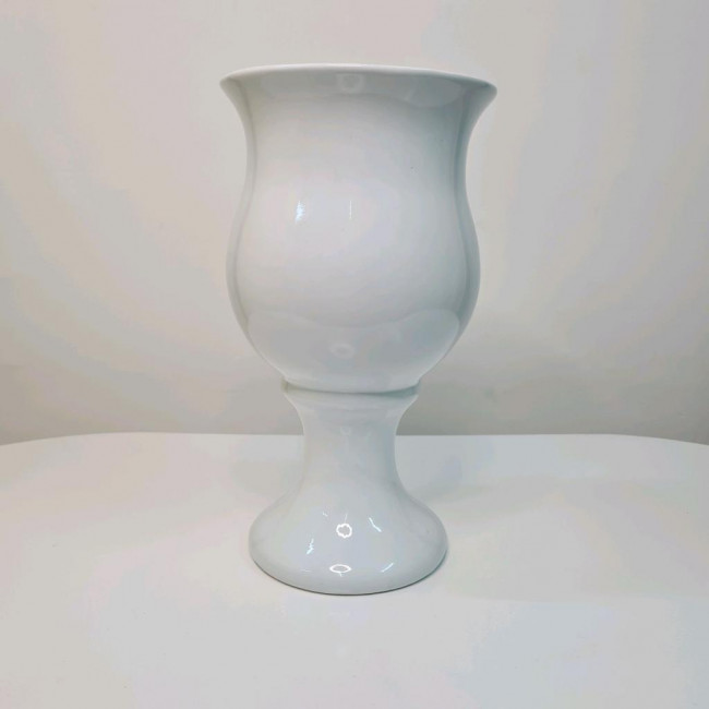 Vaso cerâmica taça G branco