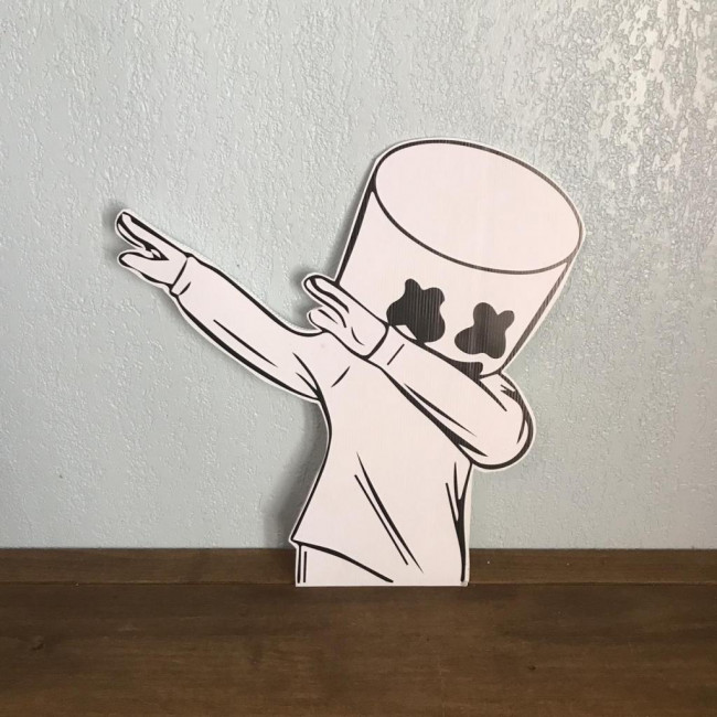 ..DJ Marshmello - Recorte de Mesa 2 - 40cm (A) x 39cm (L)