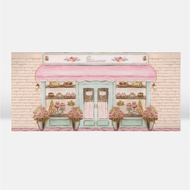 ..Patisserie Painel Tecido Sublimado 6m (L) x 3m(A) Tecido Mod.1