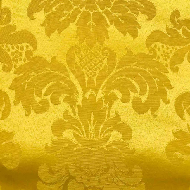 Toalha Amarela Jacquard Medalhão Redonda 2.8m (D)