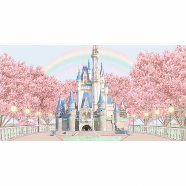 .Castelo Disney Com Jardim 2 - Painel de Fundo 6m (L) x 3.3m (A) Tecido