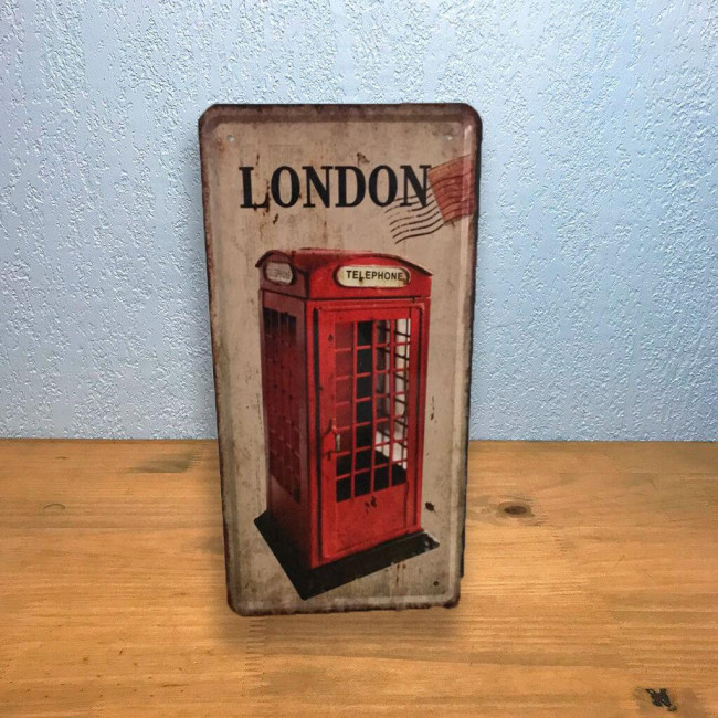 London - Cabine Placa M - 30cm x 16cm - Metal