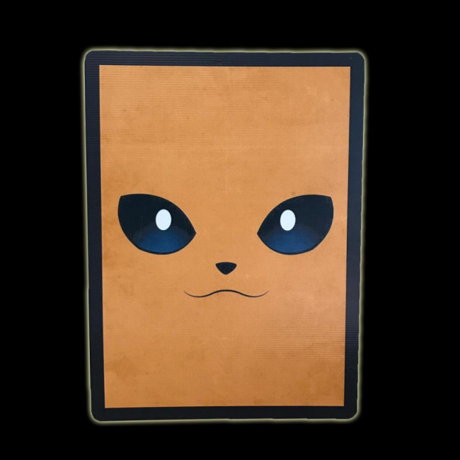 ..Pokemon - Placa c/ Borda Preta 44cm (A) x 33cm (L) Laranja