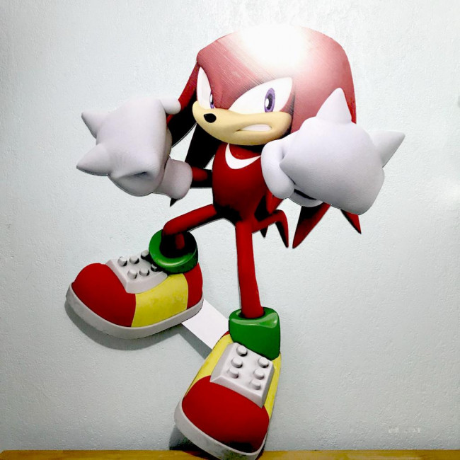 ..Sonic - Knuckles Painel de chão 1.27m (A) x 95cm (L)