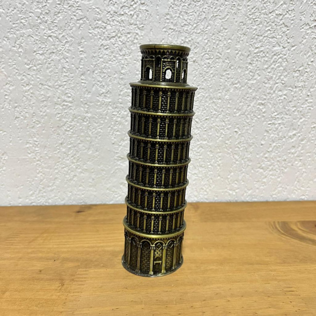 Torre de Pisa P - 20cm (A) x 5.5cm (D) Metal