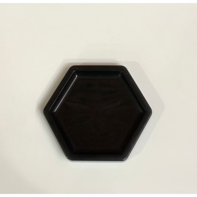 Bandeja hexagonal preto