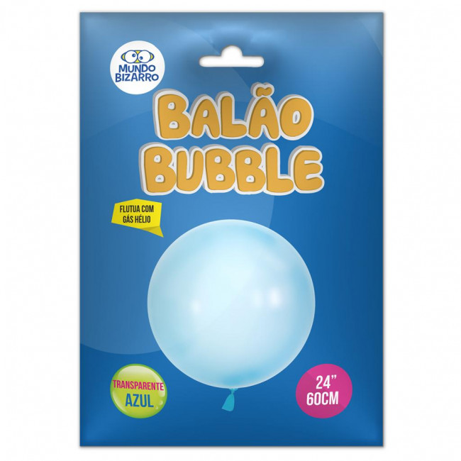 Balão Bubble Azul 24 Polegadas / 60cm
