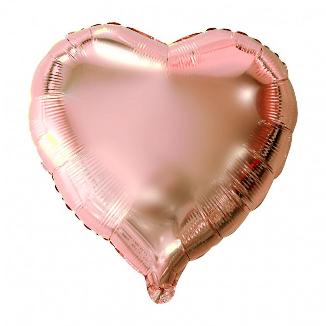 Balão Coração Metalizado Rose Gold 20 Polegadas / 50cm