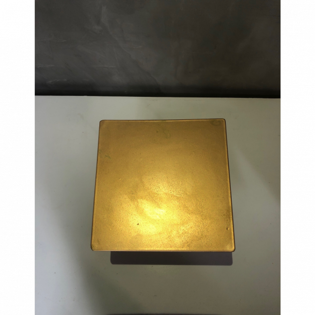 porta doce Metal quadrada Dourado p