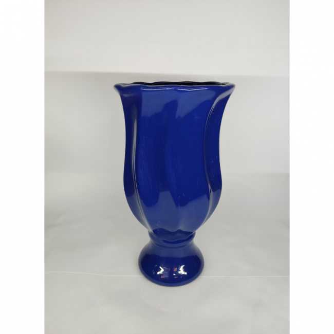 Vaso Ondulado Azul Royal G