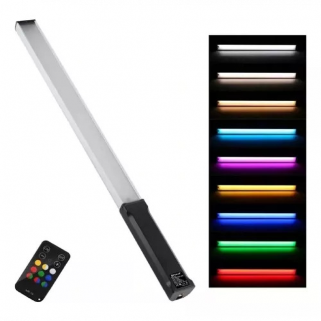 Bastão Led Rgb Luxceo Profissional + Controle Remoto