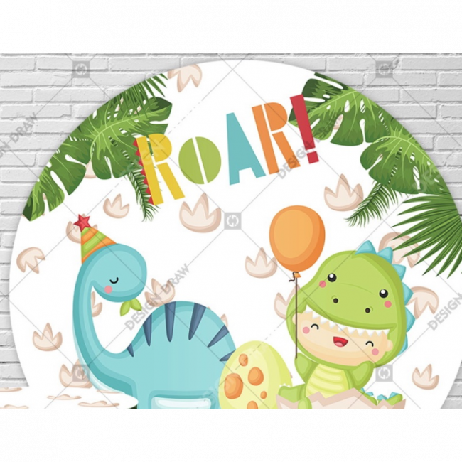 CAPA PARA PAINEL REDONDO DINO BABY ROAR