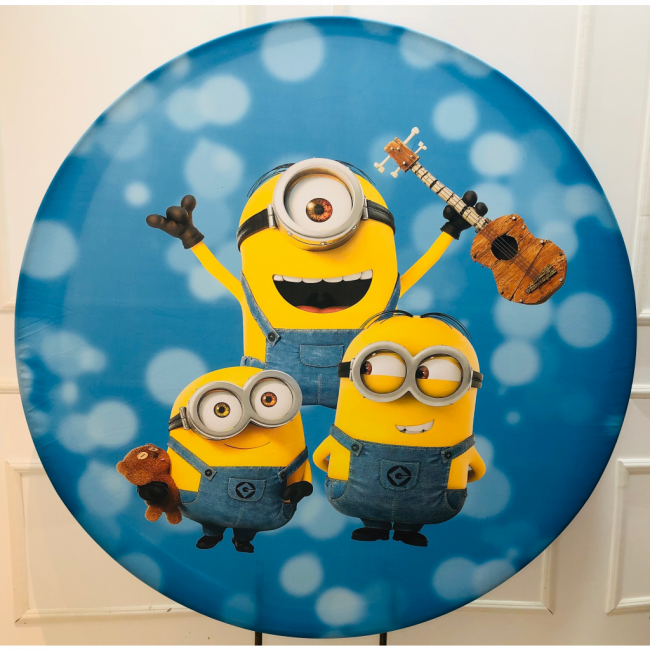 CAPA PARA PAINEL REDONDO MINIONS