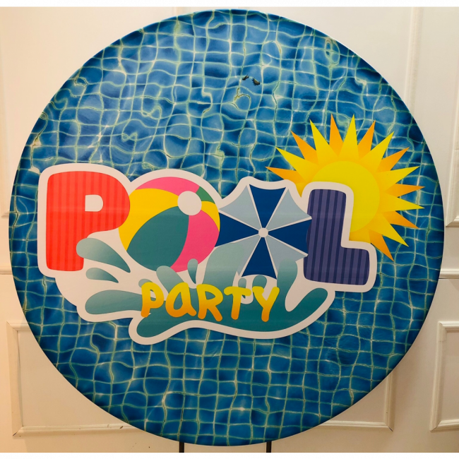 CAPA PARA PAINEL REDONDO POOL PARTY