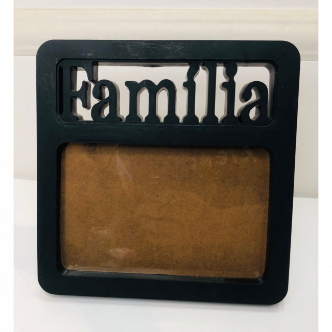 Porta-Retrato Família  Preto 17cm