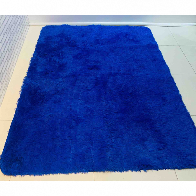 TAPETE FELPUDO AZUL ROYAL 2x1.3M