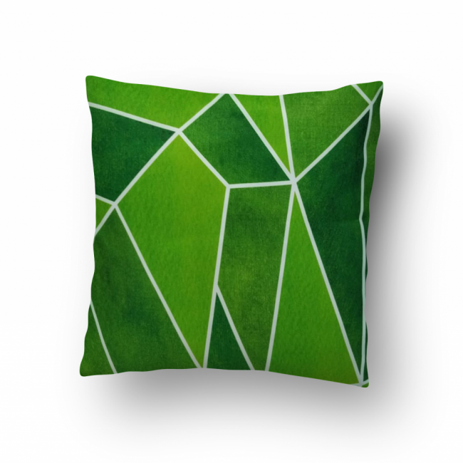 Verde folha geométrico 45x45