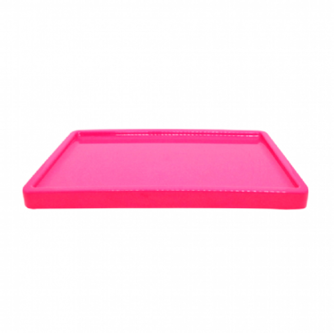 Bandeja Retangular Neon Pink