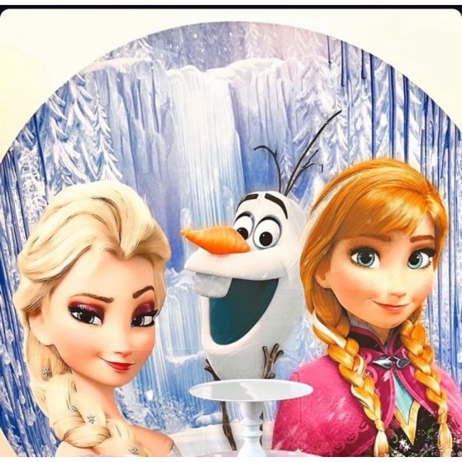 Painel Sublimado Redondo (Diam: 1,80) - Frozen