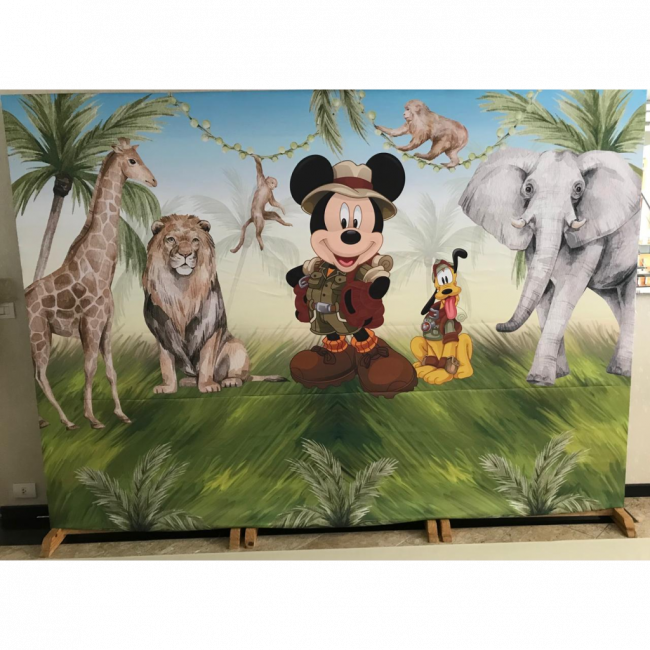 Painel Sublimado - Mickey Safari