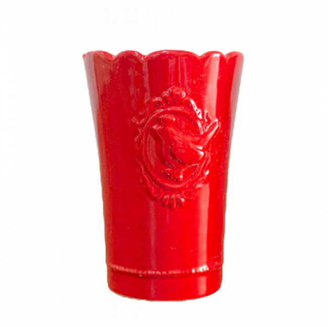 Vaso Pássaro Vermelho