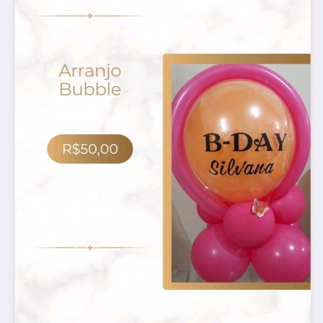 Arranjo bubble Personalizado