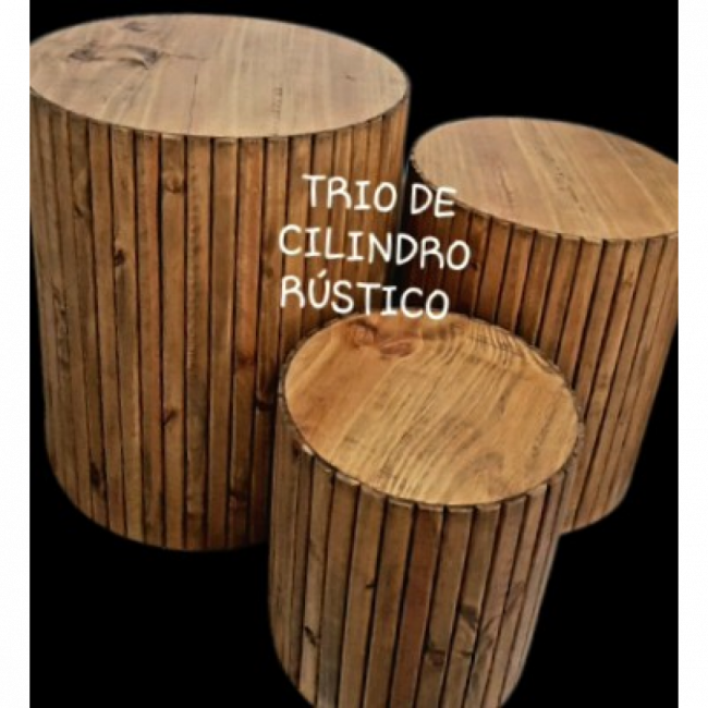 Trio de Cilindros Rústicos