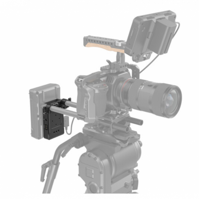 PLACA ADAPTADORA SMALLRIG V-MOUNT COM HASTE DUPLA