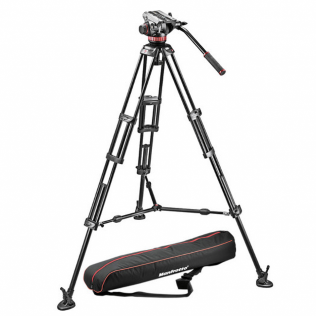 TRIPÉ MANFROTTO 546B +CABEÇA FLUIDA MVH502A