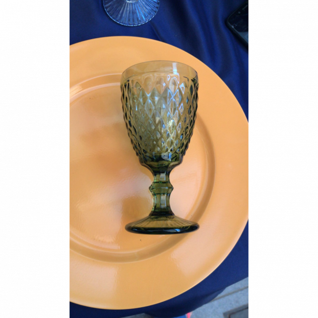 TAÇA BICO DE ABACAXI VERDE ESCURA