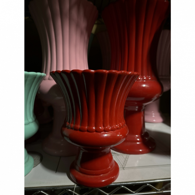 VASO CERÂMICA VERMELHO 20cm