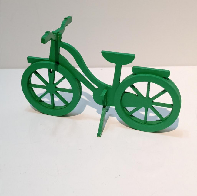 bicicleta mdf verde