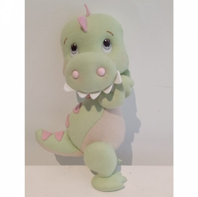 Dinossauro menina verde